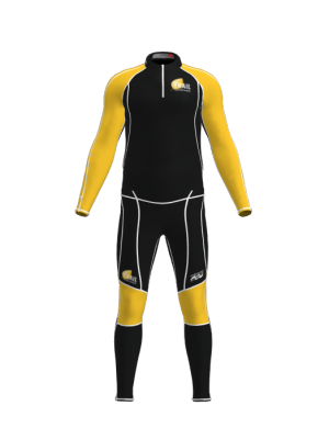 Podiumwear Unisex Gold Two-Piece Race Suit