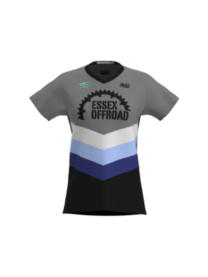 Podiumwear Women's Silver Short Sleeve MTB Jersey - NEW FABRIC 2025!