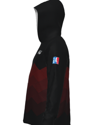 Podiumwear Unisex Slim-Fit Hoodie (Nordic Skiing) Side View