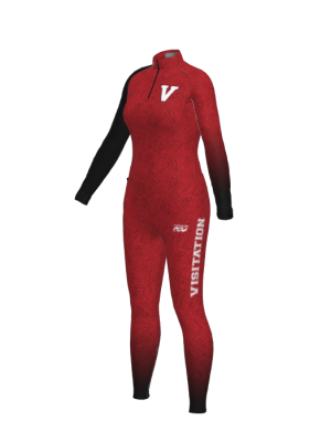 Podiumwear Women's Silver Two-Piece Race Suit