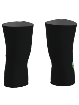 Podiumwear Dyed Black Kneewarmers