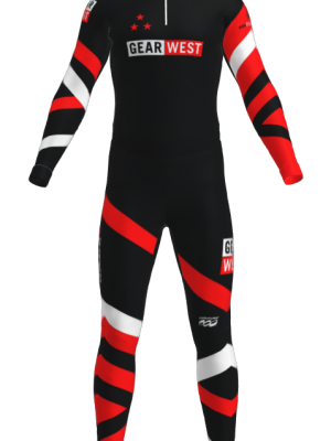 Podiumwear Unisex Silver Two-Piece Race Suit