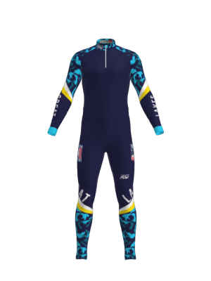 Podiumwear Unisex Silver Two-Piece Race Suit