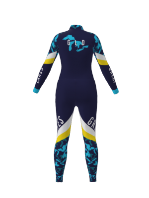 Podiumwear Women's Silver Two-Piece Race Suit