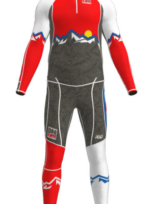 Podiumwear Unisex Gold Two-Piece Race Suit