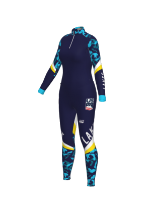 Podiumwear Women's Silver Two-Piece Race Suit