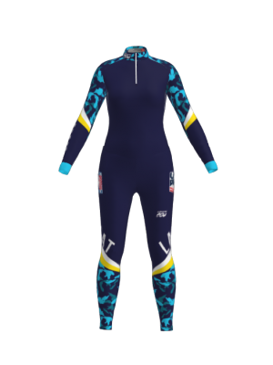 Podiumwear Women's Silver Two-Piece Race Suit