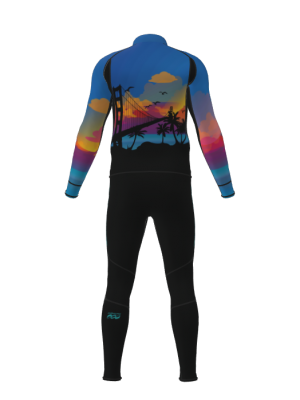 Podiumwear Unisex Gold Two-Piece Race Suit