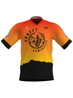 Podiumwear Men's Silver Short Sleeve MTB Jersey