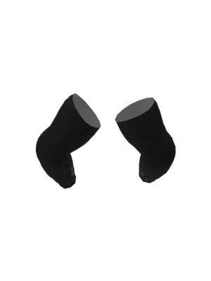 Podiumwear Dyed Black Armwarmers