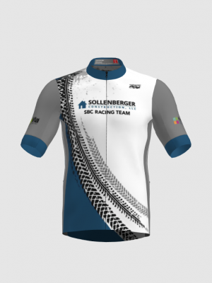 Podiumwear Men's Silver Full Zip Jersey