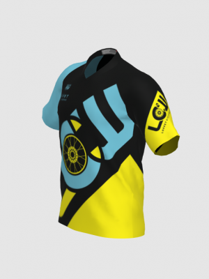 Podiumwear Men's Silver Short Sleeve MTB Jersey - New Fabric 2025!