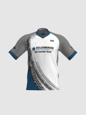 Podiumwear Men's Silver Short Sleeve MTB Jersey - New Fabric 2025!