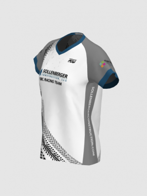 Podiumwear Women's Silver Short Sleeve MTB Jersey - NEW FABRIC 2025!