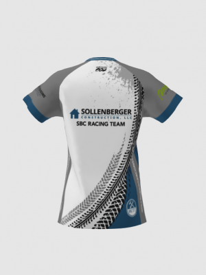 Podiumwear Women's Silver Short Sleeve MTB Jersey - NEW FABRIC 2025!