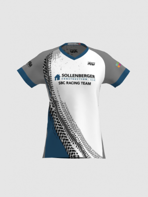 Podiumwear Women's Silver Short Sleeve MTB Jersey - NEW FABRIC 2025!