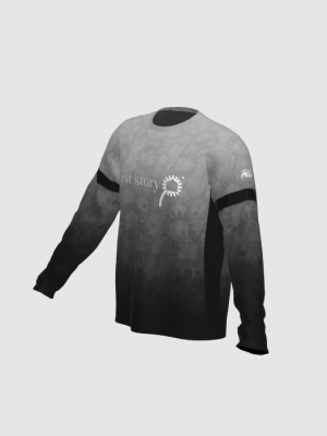 Podiumwear Unisex Silver Long Sleeve Tech Tee