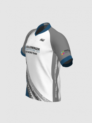 Podiumwear Men's Silver Short Sleeve MTB Jersey - New Fabric 2025!