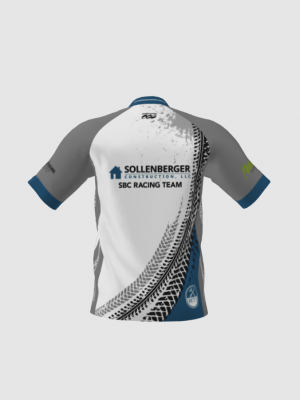 Podiumwear Men's Silver Short Sleeve MTB Jersey - New Fabric 2025!
