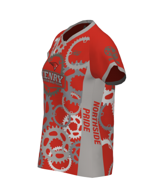 Podiumwear Women's Silver Short Sleeve MTB Jersey - NEW FABRIC 2025!