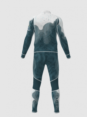 Podiumwear Unisex Gold Two-Piece Race Suit