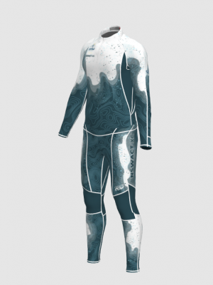 Podiumwear Unisex Gold Two-Piece Race Suit