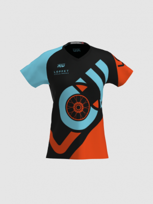Podiumwear Women's Silver Short Sleeve MTB Jersey - NEW FABRIC 2025!