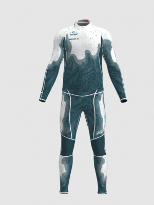 Podiumwear Unisex Gold Two-Piece Race Suit