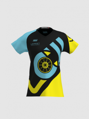 Podiumwear Women's Silver Short Sleeve MTB Jersey - NEW FABRIC 2025!