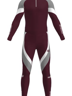 Podiumwear Unisex Silver Two-Piece Race Suit