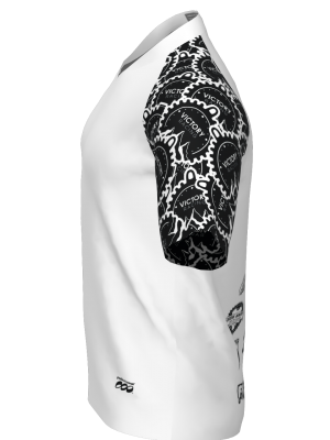 Podiumwear Men's Silver Short Sleeve MTB Jersey - New Fabric 2025!