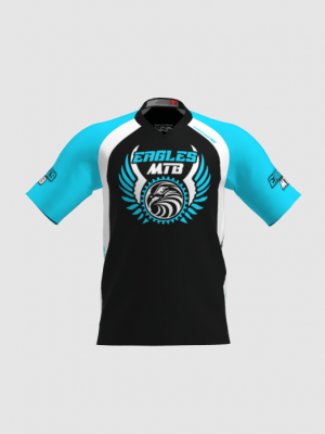 Podiumwear Men's Silver Short Sleeve MTB Jersey - New Fabric 2025!