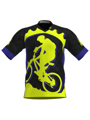 Podiumwear Men's Silver Short Sleeve MTB Jersey - New Fabric 2025!
