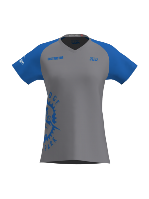 Podiumwear Women's Silver Short Sleeve MTB Jersey - NEW FABRIC 2025!