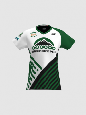 Podiumwear Women's Silver Short Sleeve MTB Jersey - NEW FABRIC 2025!