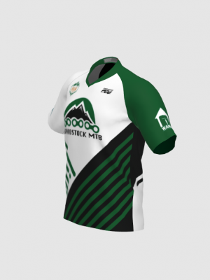 Podiumwear Men's Silver Short Sleeve MTB Jersey - New Fabric 2025!