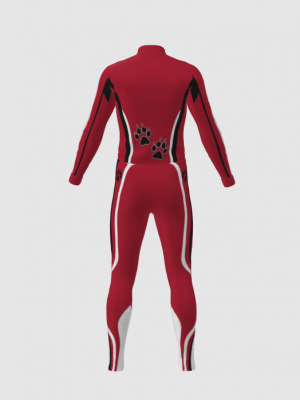 Podiumwear Unisex Silver Two-Piece Race Suit