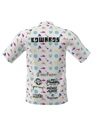 Podiumwear Men's Silver Short Sleeve MTB Jersey - New Fabric 2025!