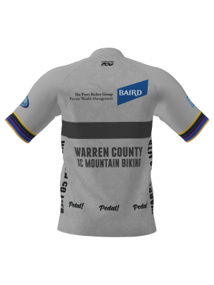 Podiumwear Men's Silver Short Sleeve MTB Jersey - New Fabric 2025!
