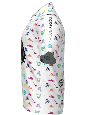 Podiumwear Men's Silver Short Sleeve MTB Jersey - New Fabric 2025!