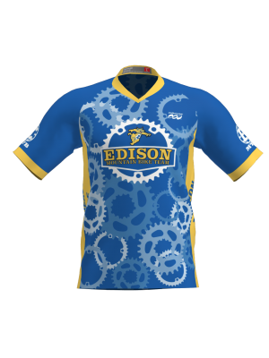 Podiumwear Men's Silver Short Sleeve MTB Jersey - New Fabric 2025!