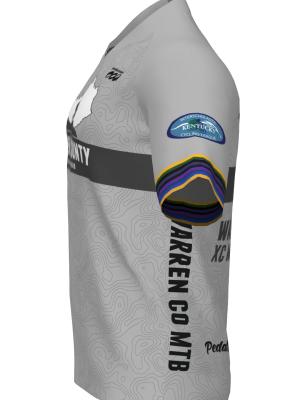 Podiumwear Men's Silver Short Sleeve MTB Jersey - New Fabric 2025!