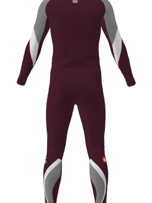 Podiumwear Unisex Silver Two-Piece Race Suit