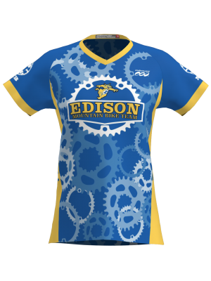 Podiumwear Women's Silver Short Sleeve MTB Jersey - NEW FABRIC 2025!