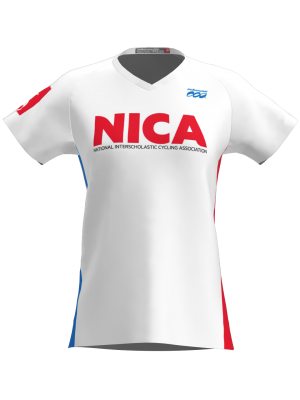 Podiumwear Women's Silver Short Sleeve MTB Jersey - NEW FABRIC 2025!