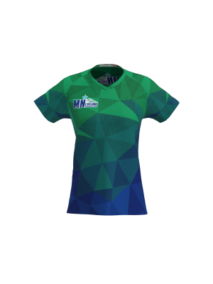 Podiumwear Women's Silver Short Sleeve MTB Jersey - NEW FABRIC 2025!