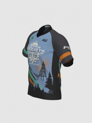 Podiumwear Men's Silver Short Sleeve MTB Jersey - New Fabric 2025!
