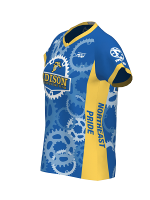Podiumwear Women's Silver Short Sleeve MTB Jersey - NEW FABRIC 2025!
