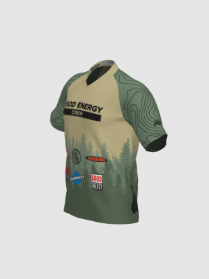 Podiumwear Men's Silver Short Sleeve MTB Jersey - New Fabric 2025!