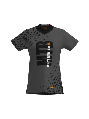 Podiumwear Women's Silver Short Sleeve MTB Jersey - NEW FABRIC 2025!